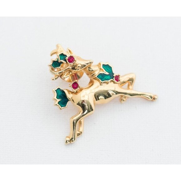 Reindeer Pin, Christmas Pin, Holiday Pin, Avon Pin, Christmas Pin - A1 - Picture 1 of 3
